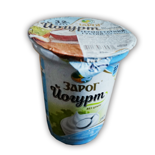 Йогурт питний ЗАРОГ без наповнювача, 3,2%, 350 г